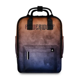 Женский рюкзак 3D с принтом Powerwolf в Ухте, 100% полиэстер | лямки с регулируемой длиной, сверху ручки, чтобы рюкзак нести как сумку. Основное отделение закрывается на молнию, как и внешний карман. Внутри два дополнительных кармана, один из которых закрывается на молнию. По бокам два дополнительных кармашка, куда поместится маленькая бутылочка
 | band | metal | music | powerwolf | rock | атрибутика | группа | метал | музыка | рок