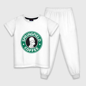 Детская пижама хлопок с принтом Springfield Coffee в Ухте, 100% хлопок |  брюки и футболка прямого кроя, без карманов, на брюках мягкая резинка на поясе и по низу штанин
 | Тематика изображения на принте: homer | simpsons | гомер | лого | спрингфилд | старбакс