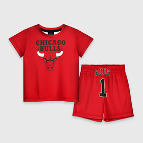 Детский костюм с шортами 3D с принтом Chicago Bulls в Ухте,  |  | Тематика изображения на принте: bulls | chicago | chicago bulls | nba | баскетбол | буллз | нба | чикаго буллз