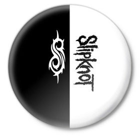 Значок с принтом Slipknot в Ухте,  металл | круглая форма, металлическая застежка в виде булавки | slipknot | альтернативный | грув | кори тейлор | крис фен | метал | музыка | ню | рок | слайпкнот | слипкнот | слипнот
