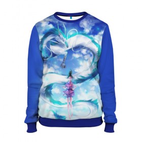 Женский свитшот 3D с принтом Унесенные призраками_7 в Ухте, 100% полиэстер с мягким внутренним слоем | круглый вырез горловины, мягкая резинка на манжетах и поясе, свободная посадка по фигуре | аниме | миядзаки | унесенные призраками