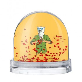 Водяной шар Медведь Хипстер Love: в Ухте, Пластик | Изображение внутри шара печатается на глянцевой фотобумаге с двух сторон | hipster | love | story | животные | любовь | медведь | хипстер | человек