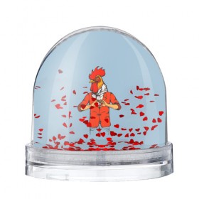 Водяной шар Хипстер Петух Love: в Ухте, Пластик | Изображение внутри шара печатается на глянцевой фотобумаге с двух сторон | hipster | love | story | животные | любовь | петух | хипстер | человек