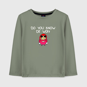 Детский лонгслив хлопок с принтом De Way в Ухте, 100% хлопок | круглый вырез горловины, полуприлегающий силуэт, длина до линии бедер | knuckles | the way | vrchat | наклз | наклс
