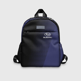 Детский рюкзак 3D с принтом SUBARU SPORT в Ухте, 100% полиэстер | лямки с регулируемой длиной, сверху петелька, чтобы рюкзак можно было повесить на вешалку. Основное отделение закрывается на молнию, как и внешний карман. Внутри дополнительный карман. По бокам два дополнительных кармашка | subaru | автомобильные | машины | субару