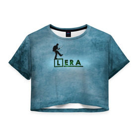 Женская футболка 3D укороченная Лера в стиле Доктор Хаус: в Ухте, 100% полиэстер | круглая горловина, длина футболки до линии талии, рукава с отворотами | house | m.d. | бирюзовый | валерия | лера | лерка