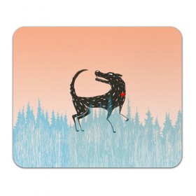 Коврик прямоугольный с принтом Волк в Ухте, натуральный каучук | размер 230 х 185 мм; запечатка лицевой стороны | 