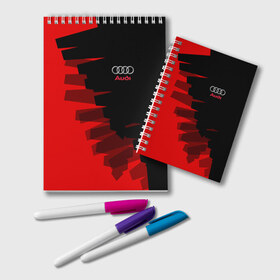 Блокнот с принтом AUDI SPORT в Ухте, 100% бумага | 48 листов, плотность листов — 60 г/м2, плотность картонной обложки — 250 г/м2. Листы скреплены удобной пружинной спиралью. Цвет линий — светло-серый
 | audi | ауди | марка | машины
