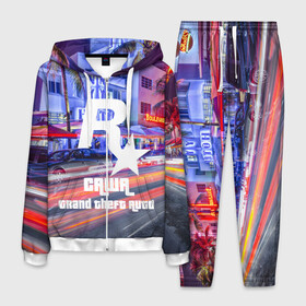 Мужской костюм 3D с принтом Саша в стиле GTA в Ухте, 100% полиэстер | Манжеты и пояс оформлены тканевой резинкой, двухслойный капюшон со шнурком для регулировки, карманы спереди | game | grand theft auto v | gta 5 | gta online | gta v | город | игры | имена | саша