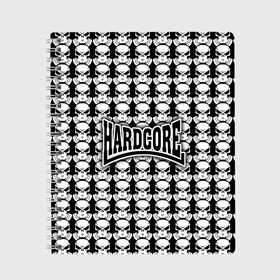 Тетрадь с принтом Hardcore в Ухте, 100% бумага | 48 листов, плотность листов — 60 г/м2, плотность картонной обложки — 250 г/м2. Листы скреплены сбоку удобной пружинной спиралью. Уголки страниц и обложки скругленные. Цвет линий — светло-серый
 | hard core | hardcor | hardcore | хард кор
