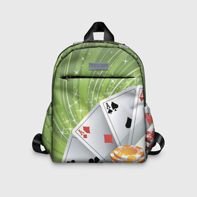 Детский рюкзак 3D с принтом Покер Старс в Ухте, 100% полиэстер | лямки с регулируемой длиной, сверху петелька, чтобы рюкзак можно было повесить на вешалку. Основное отделение закрывается на молнию, как и внешний карман. Внутри дополнительный карман. По бокам два дополнительных кармашка | игра | казино | каре | карты | роял | сет | стрит | туз | удача | флеш | фул | хаус