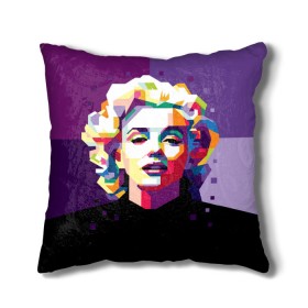 Подушка 3D с принтом Marilyn Monroe в Ухте, наволочка – 100% полиэстер, наполнитель – холлофайбер (легкий наполнитель, не вызывает аллергию). | состоит из подушки и наволочки. Наволочка на молнии, легко снимается для стирки | girl | marilyn | monroe | usa | актриса | девушка | звезда | монро | мэрилин | певица | сша
