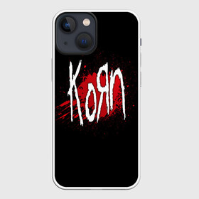 Чехол для iPhone 13 mini с принтом Korn в Ухте,  |  | band | blood | korn | metal | music | rock | атрибутика | группа | кровь | метал | музыка | рок