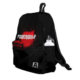 Рюкзак 3D с принтом Powerwolf в Ухте, 100% полиэстер | лямки с регулируемой длиной, сверху петелька, чтобы рюкзак можно было повесить на вешалку. Основное отделение закрывается на молнию, как и внешний карман. Внутри два дополнительных кармана, один из которых закрывается на молнию. По бокам два дополнительных кармашка | band | blood | metal | music | powerwolf | rock | атрибутика | группа | кровь | метал | музыка | рок