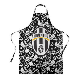 Фартук 3D с принтом Juventus в Ухте, 100% полиэстер | общий размер — 65 х 85 см, ширина нагрудника — 26 см, горловина — 53 см, длина завязок — 54 см, общий обхват в поясе — 173 см. Принт на завязках и на горловине наносится с двух сторон, на основной части фартука — только с внешней стороны | 