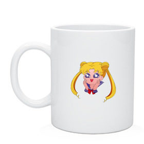 Кружка с принтом Sailor Moon в Ухте, керамика | объем — 330 мл, диаметр — 80 мм. Принт наносится на бока кружки, можно сделать два разных изображения | Тематика изображения на принте: sailor moon | sailormoon | сейлор мун | сейлормун