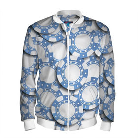 Мужской бомбер 3D с принтом Poker в Ухте, 100% полиэстер | застегивается на молнию, по бокам два кармана без застежек, по низу бомбера и на воротнике - эластичная резинка | игра | казино | каре | карты | роял | сет | стрит | туз | удача | флеш | фул | хаус