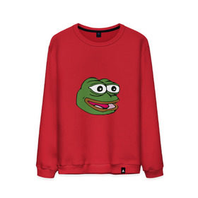 Мужской свитшот хлопок с принтом Pepe frog в Ухте, 100% хлопок |  | meme pepe мем прикол лягушка