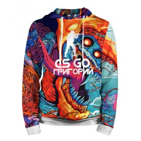Мужская толстовка 3D с принтом Григорий в стиле CS GO в Ухте, 100% полиэстер | двухслойный капюшон со шнурком для регулировки, мягкие манжеты на рукавах и по низу толстовки, спереди карман-кенгуру с мягким внутренним слоем. | 