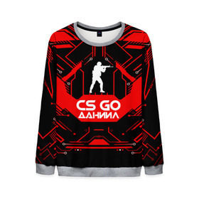 Мужской свитшот 3D с принтом Counter Strike-Даниил в Ухте, 100% полиэстер с мягким внутренним слоем | круглый вырез горловины, мягкая резинка на манжетах и поясе, свободная посадка по фигуре | awp | counter strike | cs go | game | name | skin | авп | даниил | игры | имена | имя | линии | монстр | оружие | скин | текстуры