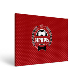 Холст прямоугольный с принтом Игорь звезда футбола в Ухте, 100% ПВХ |  | 