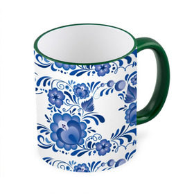 Кружка 3D Гжель: в Ухте, керамика | ёмкость 330 мл | гжель | текстура | узор | цветы