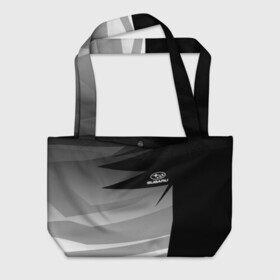 Пляжная сумка 3D с принтом SUBARU SPORT в Ухте, 100% полиэстер | застегивается на металлическую кнопку; внутренний карман застегивается на молнию. Стенки укреплены специальным мягким материалом, чтобы защитить содержимое от несильных ударов
 | subaru | марка | машины | субару