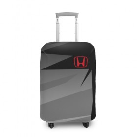 Чехол для чемодана 3D с принтом HONDA SPORT в Ухте, 86% полиэфир, 14% спандекс | двустороннее нанесение принта, прорези для ручек и колес | марка | машины | хонда