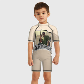 Детский купальный костюм 3D GTA SA - Big Smoke: в Ухте, Полиэстер 85%, Спандекс 15% | застежка на молнии на спине | carl johnson | grand theft auto | gta | los santos | sa | san andreas | гта