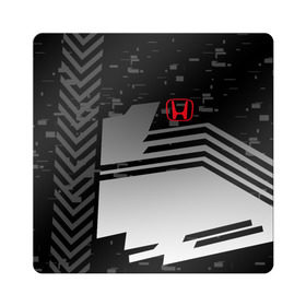 Магнит виниловый Квадрат с принтом HONDA SPORT в Ухте, полимерный материал с магнитным слоем | размер 9*9 см, закругленные углы | марка | машины | хонда