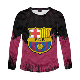 Женский лонгслив 3D с принтом FC Barcelona Uniform в Ухте, 100% полиэстер | длинные рукава, круглый вырез горловины, полуприлегающий силуэт | football | soccer | барселона
