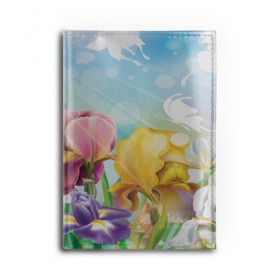 Обложка для автодокументов Весна: в Ухте, натуральная кожа |  размер 19,9*13 см; внутри 4 больших “конверта” для документов и один маленький отдел — туда идеально встанут права | flower | spring | бабочки | весна | лилия | небо | природа | солнце | цветы