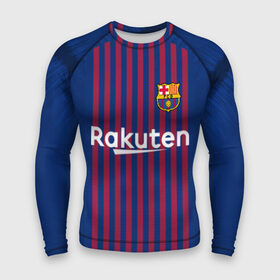 Мужской рашгард 3D с принтом Messi home 18 19 в Ухте,  |  | barcelona | champions | league | lionel | messi | spain | барселона | испания | лига | лионель | месси | чемпионов