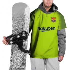 Накидка на куртку 3D с принтом Месси Форма Новая Away 18/19 в Ухте, 100% полиэстер |  | barca | barcelona | barsa | leo | lionel | mesi | messi | барса | барселона | лео | лионель | меси | месси