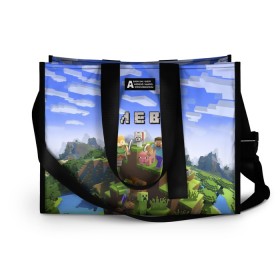 Сумка-шоппер 3D с принтом Лев - Minecraft в Ухте, 100% полиэстер | застегивается на металлическую кнопку; внутренний карман застегивается на молнию. Стенки укреплены специальным мягким материалом, чтобы защитить содержимое от несильных ударов
 | имя | лева | левушка | майнкрафт