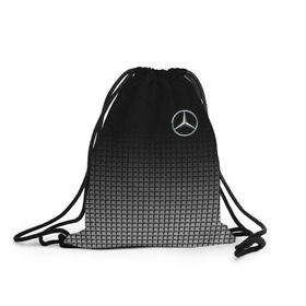 Рюкзак-мешок 3D с принтом MERCEDES BENZ SPORT в Ухте, 100% полиэстер | плотность ткани — 200 г/м2, размер — 35 х 45 см; лямки — толстые шнурки, застежка на шнуровке, без карманов и подкладки | mercedes | марка | машины | мерседес