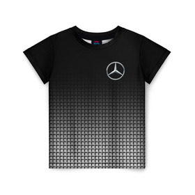 Детская футболка 3D с принтом MERCEDES BENZ SPORT в Ухте, 100% гипоаллергенный полиэфир | прямой крой, круглый вырез горловины, длина до линии бедер, чуть спущенное плечо, ткань немного тянется | Тематика изображения на принте: mercedes | марка | машины | мерседес