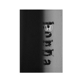 Обложка для паспорта матовая кожа с принтом HONDA SPORT в Ухте, натуральная матовая кожа | размер 19,3 х 13,7 см; прозрачные пластиковые крепления | honda | марка | машины | хонда