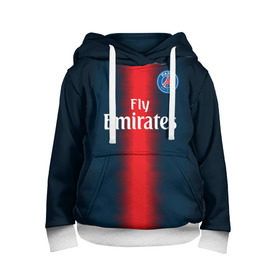 Детская толстовка 3D с принтом PSG Форма Новая Home 18/19 в Ухте, 100% полиэстер | двухслойный капюшон со шнурком для регулировки, мягкие манжеты на рукавах и по низу толстовки, спереди карман-кенгуру с мягким внутренним слоем | 2019 | brazil | fcb | paris saint germain | psg | бразилия | новая | псж | форма | футбольная