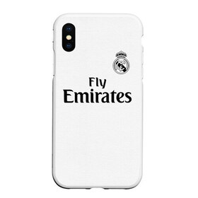 Чехол для iPhone XS Max матовый Реал Мадрид Форма Новая 18 19: в Ухте, Силикон | Область печати: задняя сторона чехла, без боковых панелей | 2019 | cristiano | isco | madrid | real | иско | мадрид | реал | сливочные | форма | футбольная