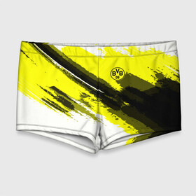 Мужские купальные плавки 3D с принтом FC Borussia Original 2018 в Ухте, Полиэстер 85%, Спандекс 15% |  | football | soccer | боруссия