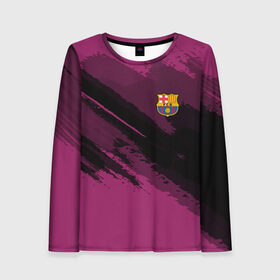 Женский лонгслив 3D с принтом Barcelona sport в Ухте, 100% полиэстер | длинные рукава, круглый вырез горловины, полуприлегающий силуэт | football | soccer | барселона