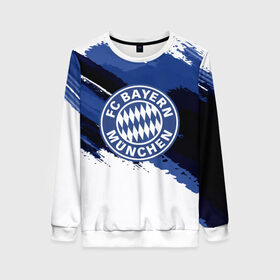 Женский свитшот 3D с принтом BAYERN MUNCHEN SPORT STYLE в Ухте, 100% полиэстер с мягким внутренним слоем | круглый вырез горловины, мягкая резинка на манжетах и поясе, свободная посадка по фигуре | football | soccer | байерн