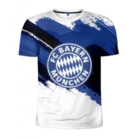 Мужская футболка 3D спортивная с принтом BAYERN MUNCHEN SPORT STYLE в Ухте, 100% полиэстер с улучшенными характеристиками | приталенный силуэт, круглая горловина, широкие плечи, сужается к линии бедра | football | soccer | байерн