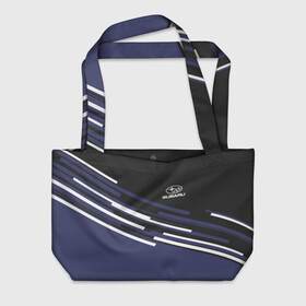 Пляжная сумка 3D с принтом SUBARU SPORT в Ухте, 100% полиэстер | застегивается на металлическую кнопку; внутренний карман застегивается на молнию. Стенки укреплены специальным мягким материалом, чтобы защитить содержимое от несильных ударов
 | subaru | марка | машины | субару