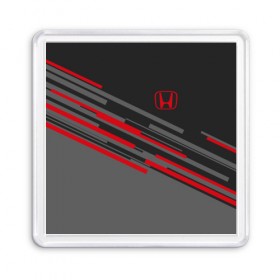 Магнит 55*55 с принтом HONDA SPORT в Ухте, Пластик | Размер: 65*65 мм; Размер печати: 55*55 мм | honda | автомобиль | марка | машины | хонда
