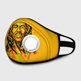 Маска из неопрена с принтом bob marley в Ухте, неопрен 100% | Форма огибающая нос. Резинки для ушей с дополнительной резинкой на затылке. Клапан для выдоха для активного дыхания при занятиях спортом. Эластичный материал маски и окантовки для лучшего растяжения и прилегания маски.  | гитарист | марли | музыкант | неста | регги | роберт