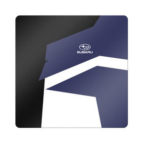 Магнит виниловый Квадрат с принтом SUBARU SPORT в Ухте, полимерный материал с магнитным слоем | размер 9*9 см, закругленные углы | subaru | марка | машины | субару
