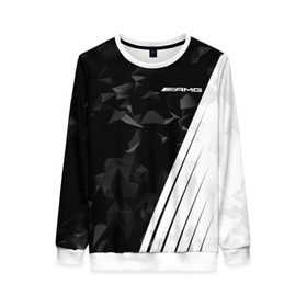 Женский свитшот 3D с принтом AMG SPORT в Ухте, 100% полиэстер с мягким внутренним слоем | круглый вырез горловины, мягкая резинка на манжетах и поясе, свободная посадка по фигуре | amg | амг | машины