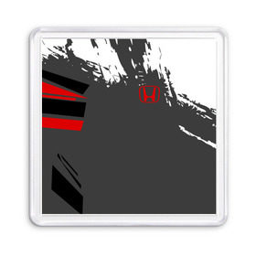 Магнит 55*55 с принтом HONDA SPORT в Ухте, Пластик | Размер: 65*65 мм; Размер печати: 55*55 мм | honda | автомобиль | автомобильные | хонда машина